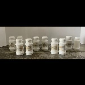 Vintage Milk Glass Spice jars